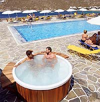 The pool at the Petasos Beach Hotel, Mykonos