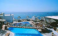 The pool at the Aegean Hotel, Mykonos