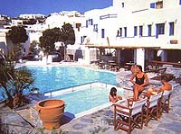 The pool at the Belvedere Hotel, Mykonos