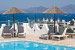 Sun beds and umbrellas by the pool, Ilio Maris Hotel, Mykonos