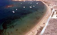 The beach near the Contaratos Beach Hotel, Naoussa, Paros