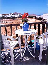 The view from Villa Kelly Hotel, Naoussa, Paros