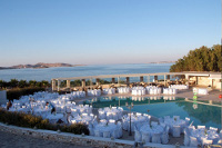 Wedding reception by the pool