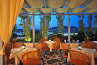 Panorama Hotel, Parikia, Paros, breakfast and coctail veranda