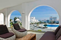 Exterior lounge at the El Greco Hotel, Fira, Santorini