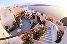 accommodation in santorini - Kavalari Hotel is centrally located in Fira, the main town of Santorini, and more specifically the Kavalari hotel is situated on the cliff of the Caldera and overlooks Santorini's world famous volcano. 