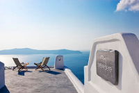 View of the caldera from the Belvedere Suites, Firostefani, Santorini