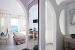 Room interior overview, Belvedere Suites, Firostefani, Santorini, Cyclades, Greece