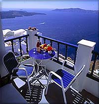 The view from the Galini Hotel, Firostefani, Santorini