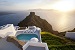 Villa private pool terrace at sunset, Grace Santorini Hotel, Imerovigli, Santorini