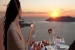 Dinner at the sunset at the Pegasus Suites , Pegasus Suites, Imerovigli, Santorini, Cyclades, Greece