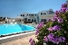 Hotel exterior with pool and snack bar , Santorini's Balcony Art Houses, Imerovigli, Santorini, Cyclades, Greece