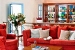 Bar lounge, The Aegean Plaza Hotel, Kamari, Santorini, Cyclades, Greece
