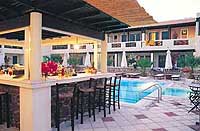 The pool bar at the Rose Bay hotel, Kamari, Santorini