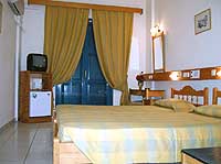 A room at the Roussos Beach Hotel, Kamari, Santorini