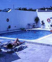 The pool of Stavros Villas, Karterados, Santorini