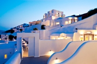 Hotel entrance and exterior view, Canaves Oia Hotel, Oia, Santorini
