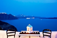 Caldera view from common veranda, Canaves Oia Hotel, Oia, Santorini