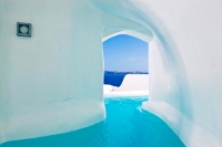 Pool view from Honeymoon Suite, Canaves Oia Hotel, Oia, Santorini