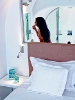 Bedroom detail, Canaves Oia Hotel, Oia, Santorini, Cyclades, Greece
