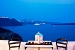 Caldera view from common veranda, Canaves Oia Hotel, Oia, Santorini, Cyclades, Greece