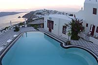 The pool at Nikos Villas, Oia, Santorini
