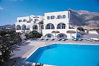 The pool of the Petra Nera Hotel, Perissa, Santorini