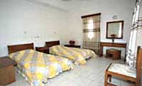 A room at the Petra Nera Hotel, Perissa, Santorini