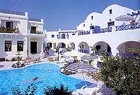 The pool of the Veggera Hotel, Perissa, Santorini
