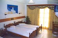 A room at the Villa Holiday Beach, Perivolos, Santorini