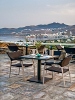 View to the Livadi bay from the restaurant, Rizes Hotel, Livadi, Serifos, Cyclades, Greece