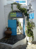 Entrance to hotel & pastry shop, The Anthoussa hotel, Apollonia, Sifnos