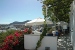 Grapevine shaded veranda overlooking Apollonia and the surrounding villages , Geronti Pension, Apollonia, Sifnos