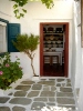 Kitchen entrance from the terrace , Pinakia House, Apollonia, Sifnos, Cyclades, Greece