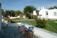 Common terrace overlooking the garden,  Themonia Pension, Apollonia, Sifnos