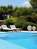 Sunbeds by the pool, Villa Ari, Apollonia, Sifnos, Cyclades, Greece