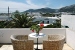 Upper floor veranda overlooking the village of Artemonas and surrounding areas, Smaragdi Pension, Artemonas, Sifnos, Cyclades, Sifnos