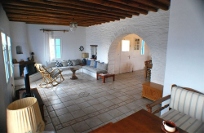 The living room of Selana House, Chrysopigi, Sifnos