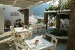 Breakfast area common for Mosha pension and Nymphes Hotel, Mosha Pension, Kamares, Sifnos, Cyclades, Greece