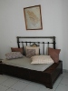 A bedroom sofa, Mosha Pension, Kamares, Sifnos, Cyclades, Greece