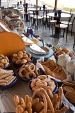 Breakfast buffet, Alexandros Hotel, Platy Yialos, Sifnos, Cyclades, Greece