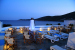 Upper Floor Common Veranda at Dusk, Kohylia Apartments, Platy Yialos, Sifnos