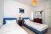 Guest twin bedroom, Villa Olivia Clara, Platy Yialos, Sifnos, Cyclades, Greece