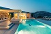 Swimming pool area by night, Villa Olivia Clara, Platy Yialos, Sifnos, Cyclades, Greece