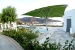 Pool and beach view from the hotel reception area , Elies Resorts Hotel, Vathi, Sifnos, Cyclades, Greece