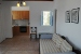 The living room and kitchen of the upper floor apartment , Virginia Studios, Vathi, Sifnos, Cyclades, Greece