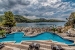 The swimming pool & beach, Blue Green Bay,  Skopelos, Sporades, Greece