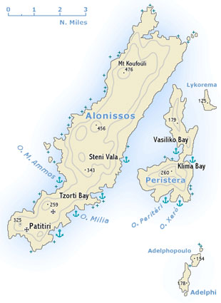 Map of Alonissos