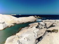 Sarakiniko beach  on Milos