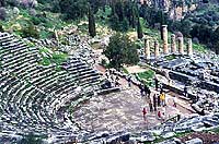The ancient open theater of Delphi